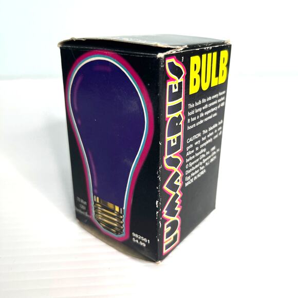 Vintage Spencer Gifts Lumaseries Black Light Party Bulb 75 Watt Tested 982561 - Picture 1 of 6